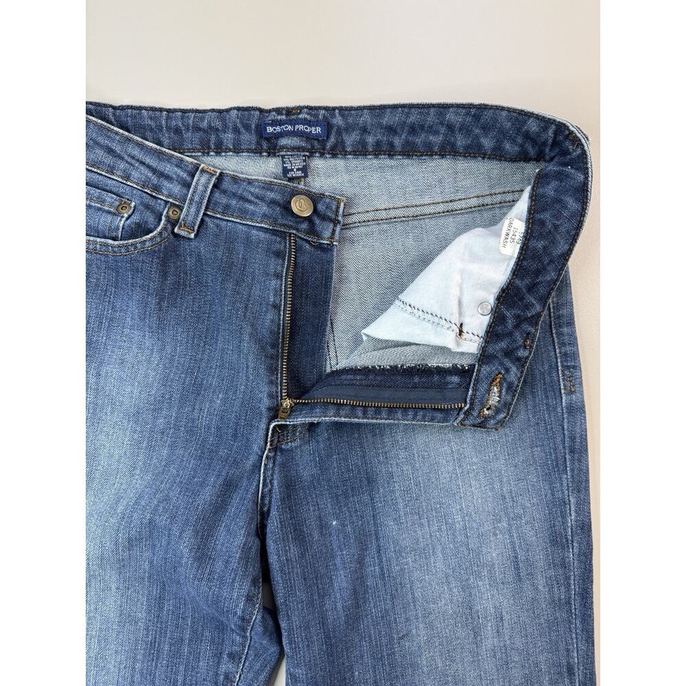 Vintage Boston Proper Straight Leg Denim Jeans 8 Dark Wash Y2K Classic High Rise - Picture 7 of 15